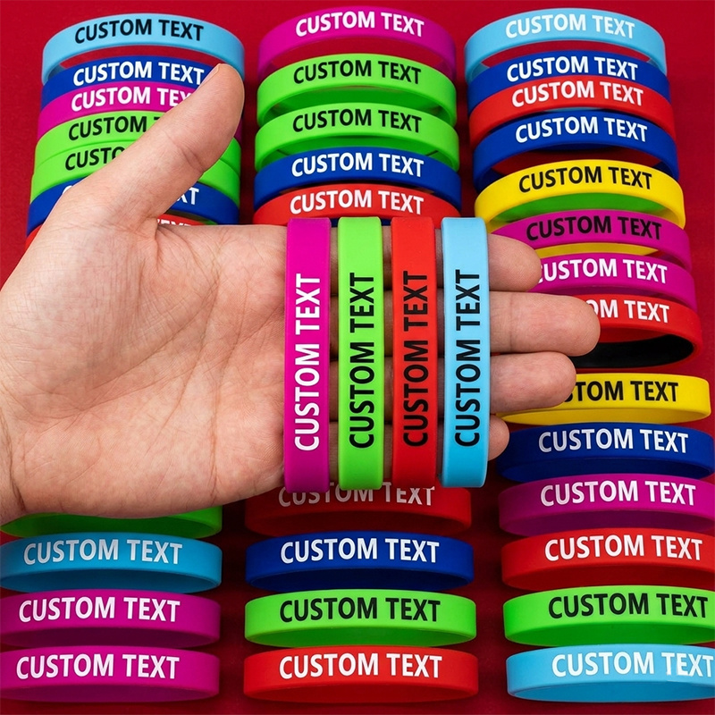 30pc Custom Silicone Bracelets Set, Personalised Gift